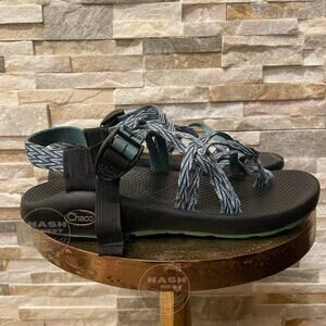 Chaco Women’s Sandals 8 | Strappy Hiking Sport Sandals, Water Shoes Teal/Black